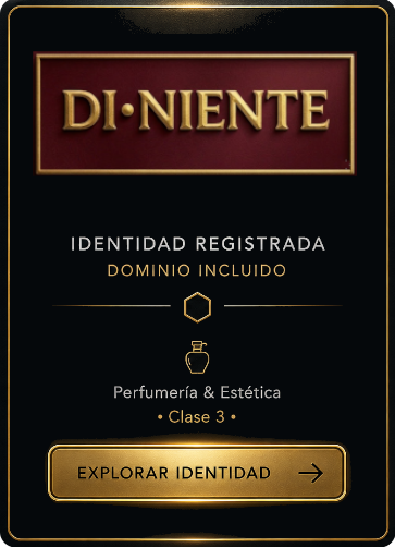 Identidad comercial diniente para perfumería, cosmética y cuidado personal