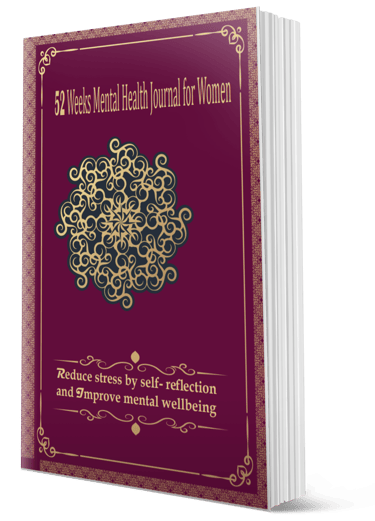52 Week mental health journal colour for women cover