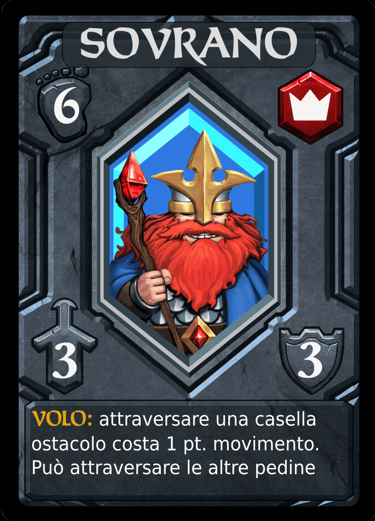 una carta da gioco che raffigura un Sovrano