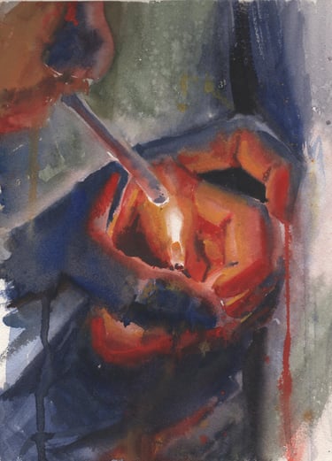 Manifesto - Watercolor on paper - 18,5cm x 