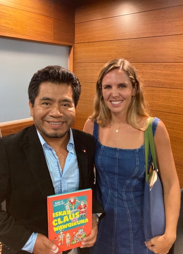 Con María Fe Castro Rey. Créditos: Jorge García.