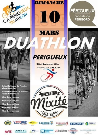 Affiche duathlon Périgueux 2019