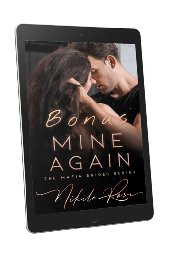 The kindle promo cover for the Mine Again wedding scene.