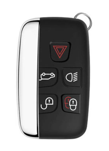 Autosleutel Land Rover met zilverkleurige strip.