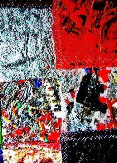 Recycle plastic textured patchwork photo stock