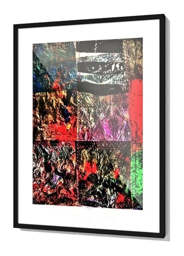 Recycle plastic ironed patchwork image 