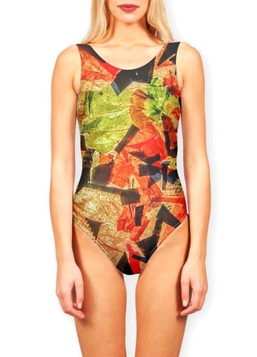 Recycle plastic motif for swimsuits print