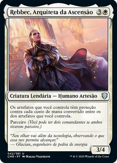 Rebbec, Architect of Ascension Magic: The Gathering card featuring a human artisan before a floating city.