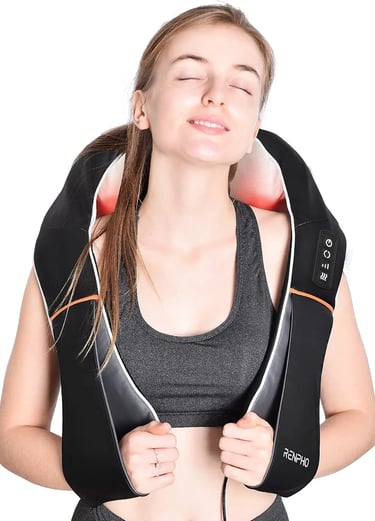 RENPHO Masajeador de Cuello y Hombros con 3D Rotación y Función de Calor