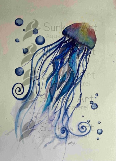 aquarell-qualle-surkow-art-paul-surkow