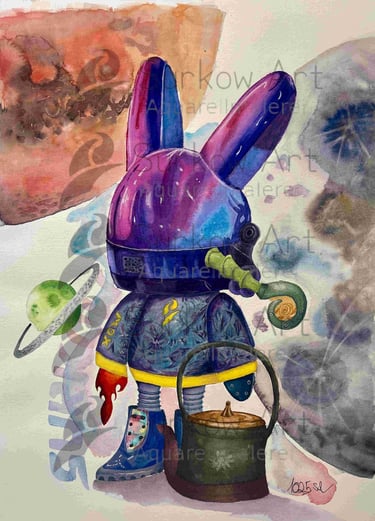 aquarell-spaceman-vollansicht-surkow-art-paul-surkow
