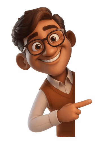 a cartoon character holding a finger up to a publicity for a move in out cleaning service summer