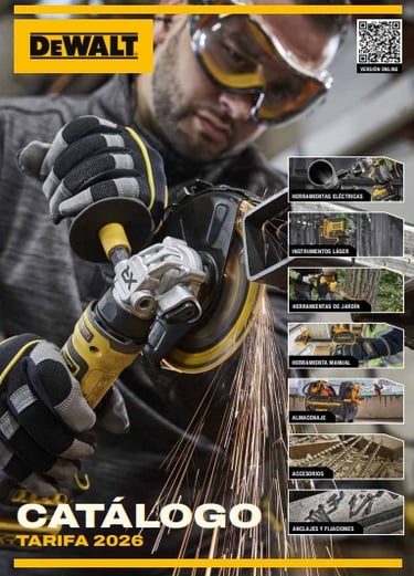 Portadas de los catálogos de herramientas eléctricas, manuales y a batería para descargar. Dewalt