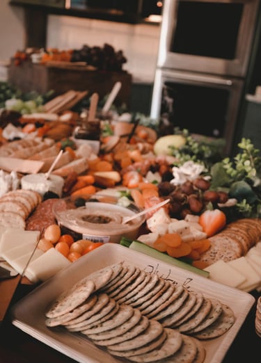 grazing table, charcuterie, food, food photography