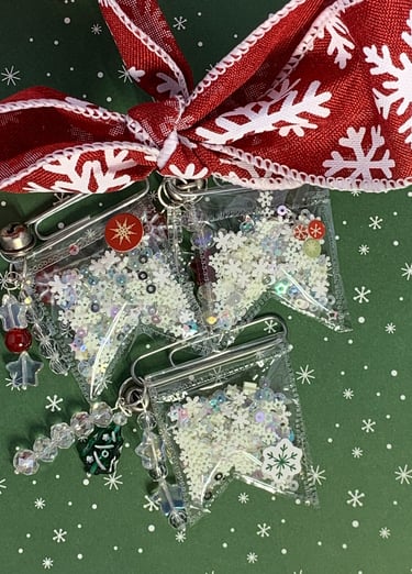 Snowflake Sequin Paper Clips
