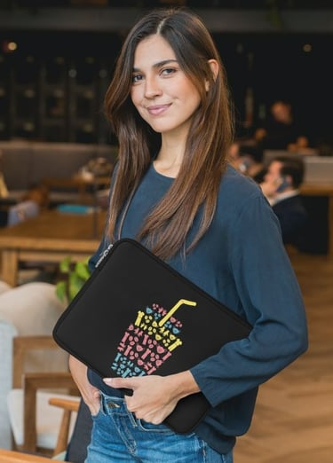 Coffee Scrub Rubber Gloves Laptop Sleeve