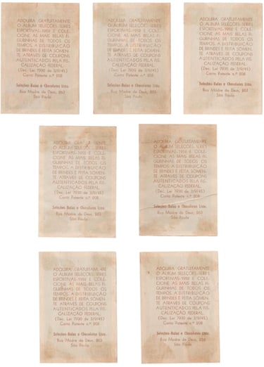 1952 Balas Selecoes Bola Ao Cesto Basketball Cards