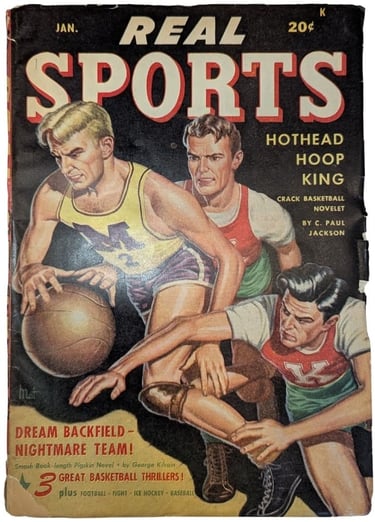 Real Sports Magazine Vol 1 No 8 January 1948 Basketball Cover and stories
