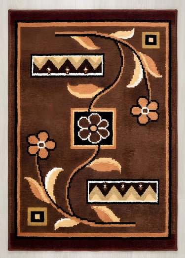 TRIBAL PETAL Shreempex Rugs.jpg - Southwestern tribal geometric and floral hand-tufted rug