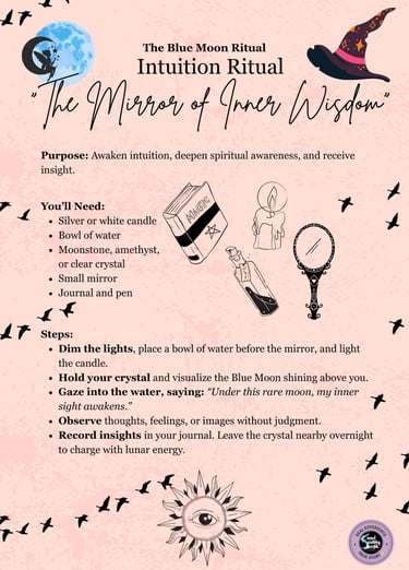 Blue Moon Intuition Ritual Soul Sisters Tarot