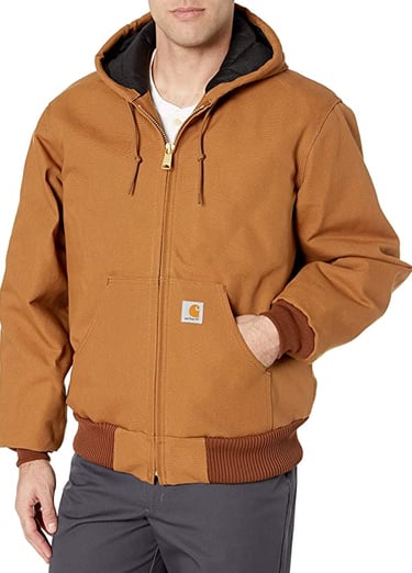 Carhartt Men's Loose Fit Firm Duck Insulated Flannel-Lined Active Jacket