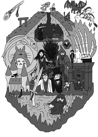 my-fantasy-collage-in-black-and-white
