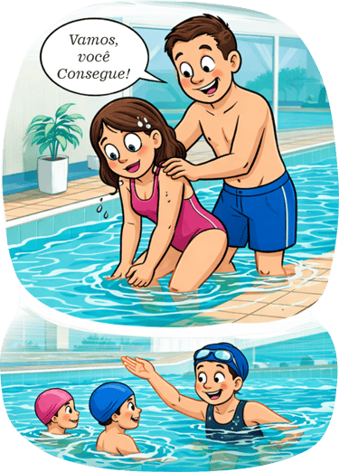 História da natação no Clube AQUA criada por Simone