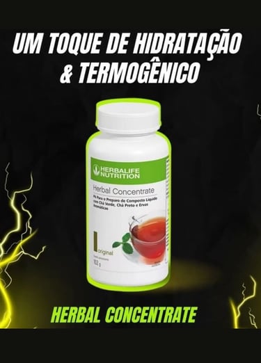 Herbal Concentrate Chá verde + chá preto + hibisco + malva + cardamomo. 