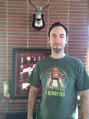 Talbotics t-shirt in Oakland, California.