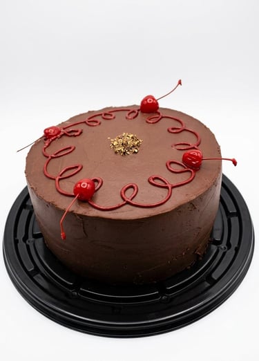 pastel selva negra, chocolate con cerezas.