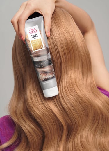 hair product on smooth brown hair