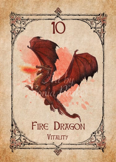 Fire Dragon card from the animal spirit oracle deck