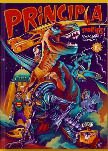 Cover of the Principia magazine, issue devoted to short stories about science and movies