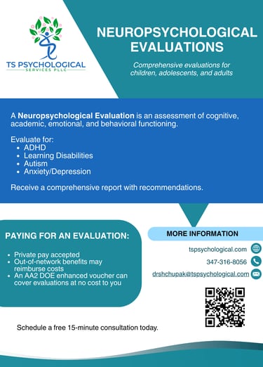 Neuropsychological Evaluation with Dr. Shchupak in Brooklyn