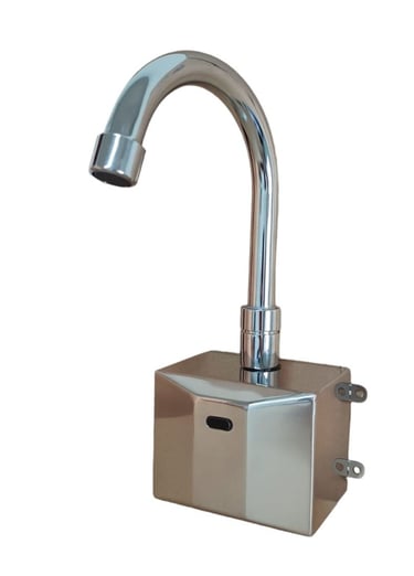 torneira com sensor de parede em aço inox samogin tp100i