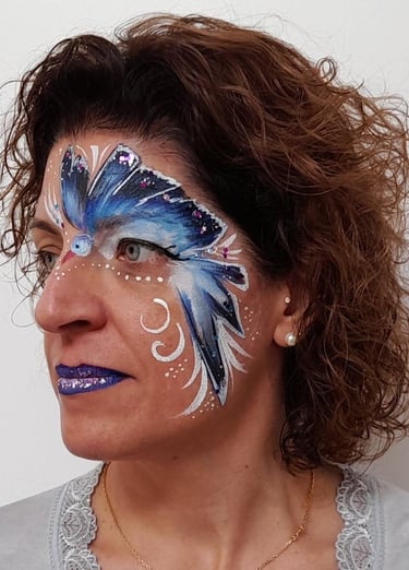 maquillage oiseau bleu