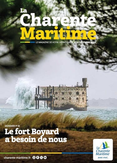 couverture magazine charente maritime n°93 décembre 2024 sur fort boyard