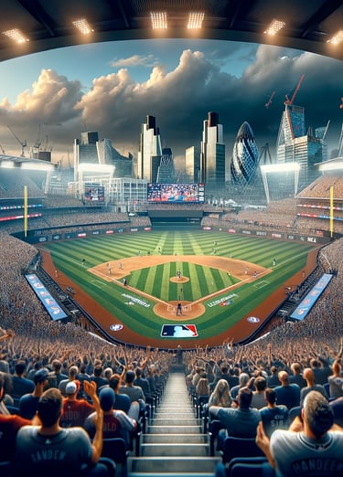Wide-angle view of London Stadium during the MLB World Tour: London Series with enthusiastic fans