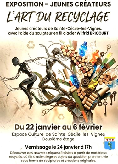 Exposition Wilfrid Bricourt sculptures fil de fer