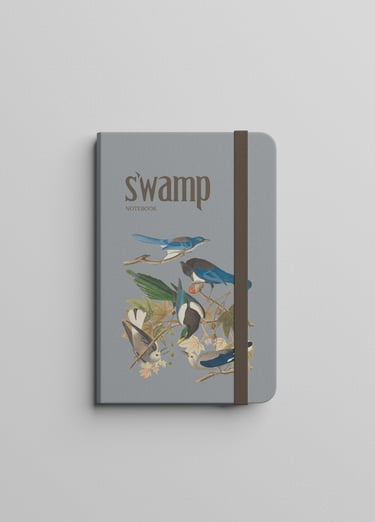 cuaderno con el logotipo de swamp