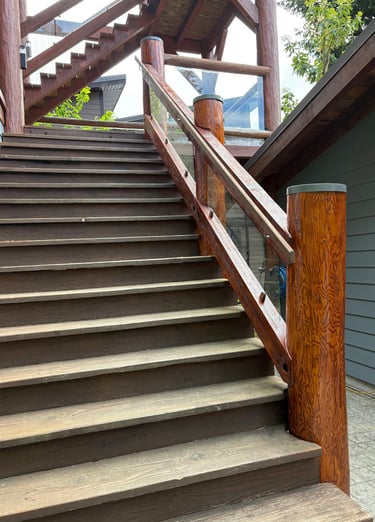 post repair completed by Vancouver Island restoration company Embassy