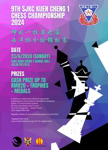 9th SJKC Kuen Cheng 1 Chess Tournament Malaysia Catur KL Chess 