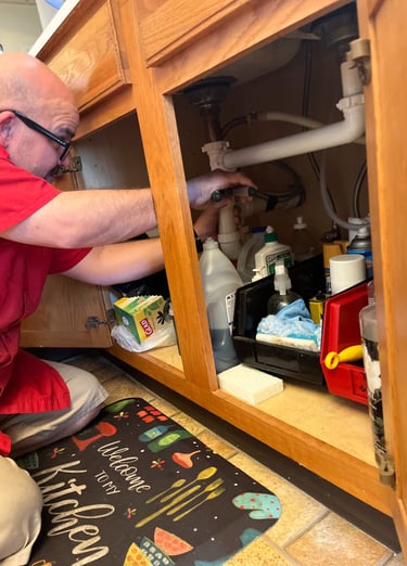 Fixing a leaky kitchen sink