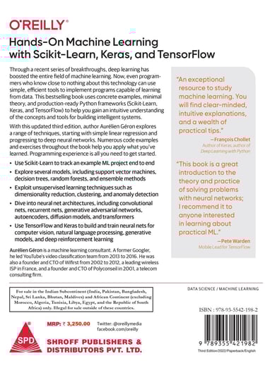 Hands-On Machine Learning with Scikit-Learn, Keras, and TensorFlow by Aurélien Géron