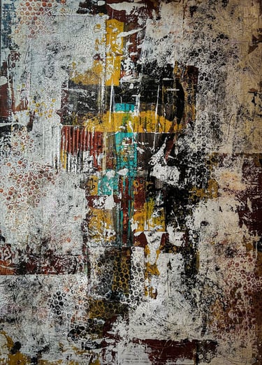 Textured abstract mixed media painting acrylic paint Abstract expressionism art paintings Sussex