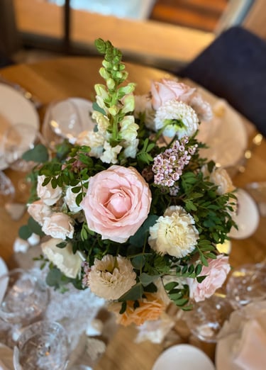 centre de table mariage pastel