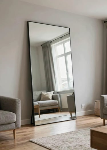 Full Length Mirror, 63 x 20 Inches, Arched Full Body Floor Mirror with Stand