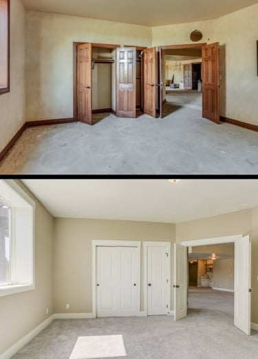 Fresh interior painting with smooth, professional finish and neutral tones.