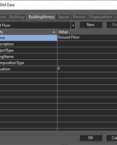 ifc bim data in xcad