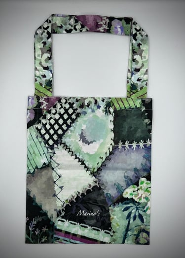 Marino's - sac totebag - coton bio, poche téléphone - motif sashiko - fonctionnel et mode